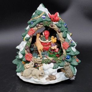 Christmas Tree Animated Music Box Animals Santa Gifts O' Christmas Tree Music